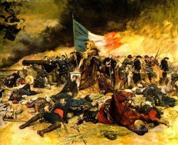  Ernest Oil Painting - The Siege of Paris 1870 military Jean Louis Ernest Meissonier